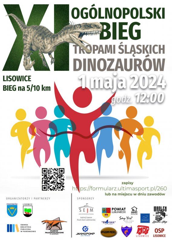 XI Ogólnopolski Bieg Tropami Dinozaurów w Lisowicach
