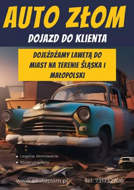 Złomowanie aut - Śląsk, Małopolska - Dojazd