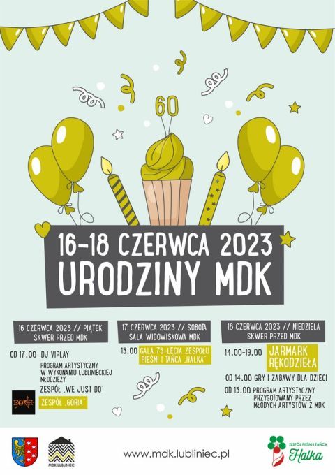 60 urodziny MDK Lubliniec plakat