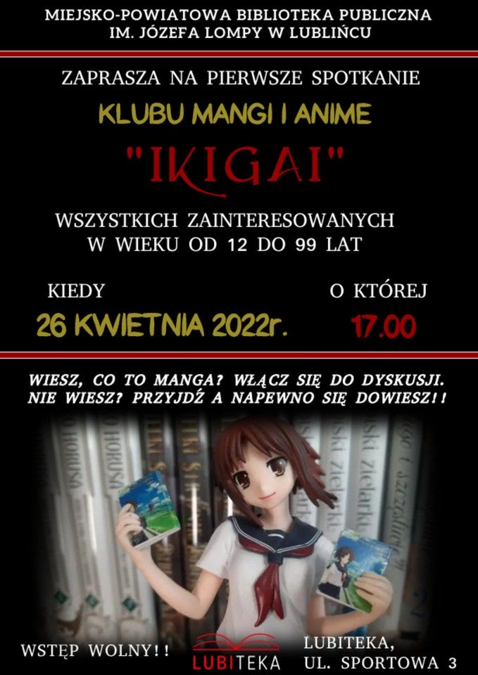 plakat: Miejsko-Powiatowa Biblioteka Publiczna w Lublińcu