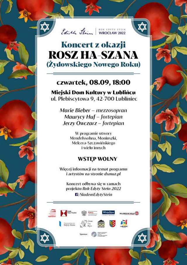 Koncert z okazji Rosz ha-Szana - plakat, źr. MDK Lubliniec