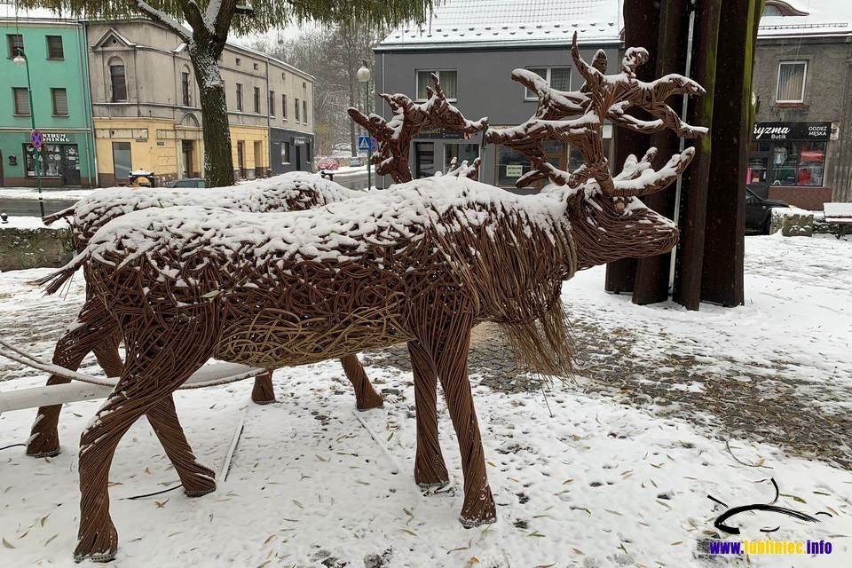 Opady śniegu w Lublińcu (28.11.2023)