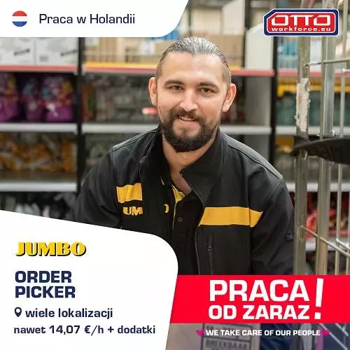 Order Picker w JUMBO - super oferta pracy OD ZARAZ! (Holandia)
