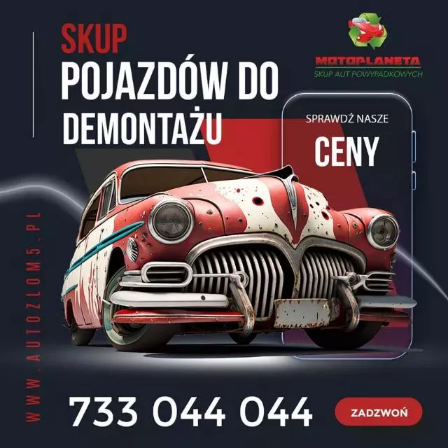 Auto złom - Legalna kasacja aut Śląskie/Małopolska