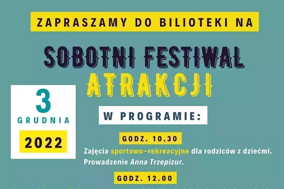 Sobotni festiwal atrakcji w lublinieckiej bibliotece