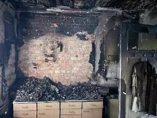 Pożar mieszkania w budynku wielorodzinnym przy ul. Częstochowskiej w Lublińcu