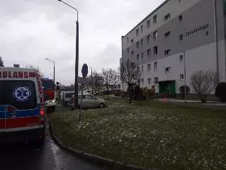 Pożar przy ul. Cebulskiego w Lublińcu